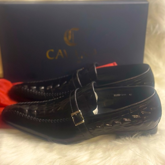 Men’s Leather Slip On Loafers Dress Shoe. US Size 8.5. EU SIZE 42 - Picture 1 of 10